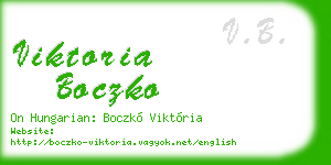 viktoria boczko business card